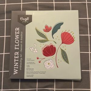Embroidery craft kit winter flower